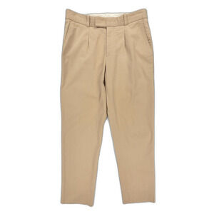 SANDRO Tapered Cotton Pleated Chino Pants Old Money Trousers Dress Pants